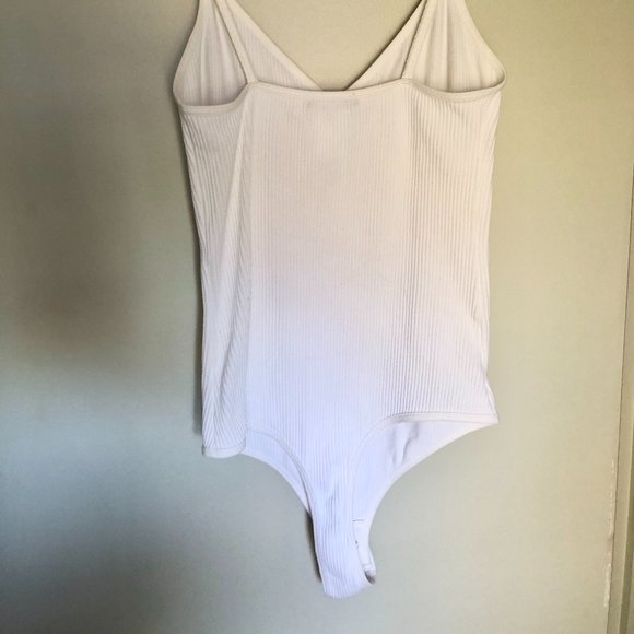 Dynamite White Ribbed BodySuit - Picture 5 of 7